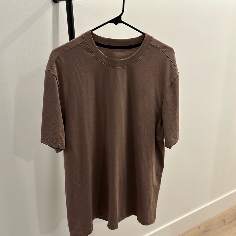 Lululemon Zeroed In Short Sleeve Shirt Taupetastic Large